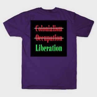🚫 Colonialism 🚫Occupation ✔️Liberation - Back T-Shirt